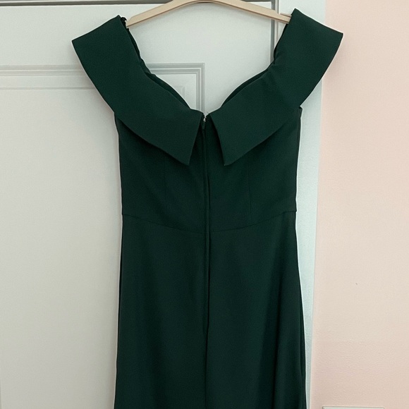 Morilee Madeline Gardner Crepe back satin bridesmaid dress hunter green - Picture 8 of 11